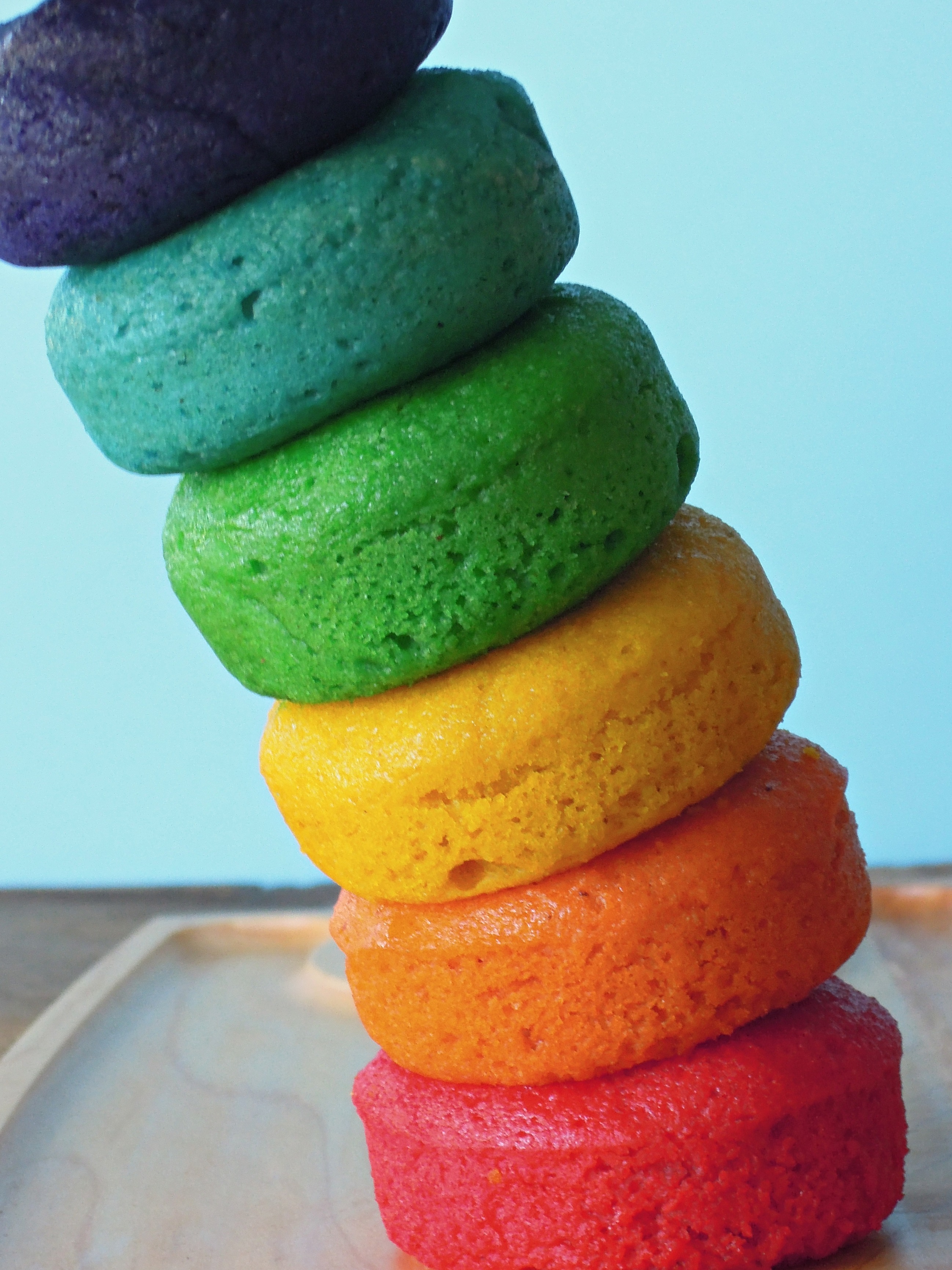 Gluten, egg, and dairy-free Rainbow Donuts